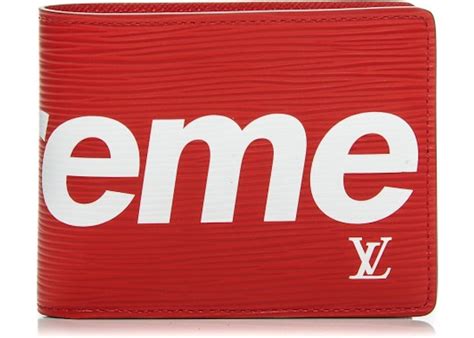 red supreme louis vuitton wallet|supreme louis vuitton wallet black.